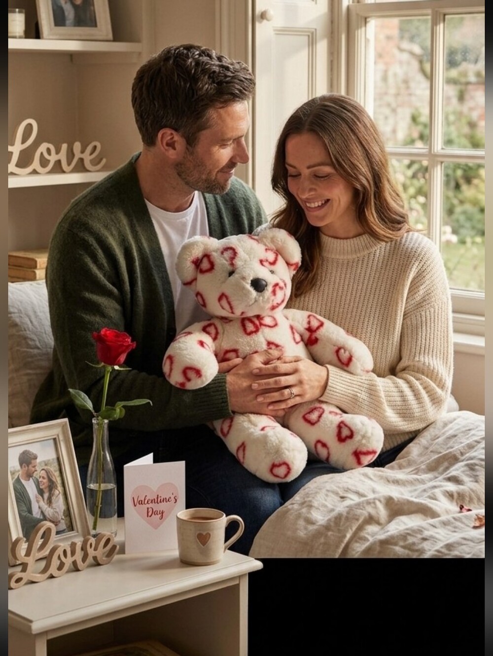 Fiesta "Love ❤️ at First Hug" Large 18" Woven Heart Teddy Bear